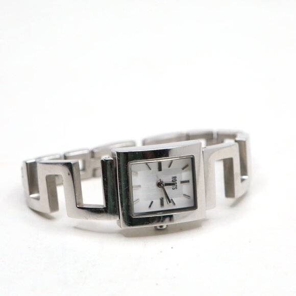 Roots Canada R624 Silver Tone Modern Square Dial Watch Bracelet Japan Movt - Picture 6 of 8